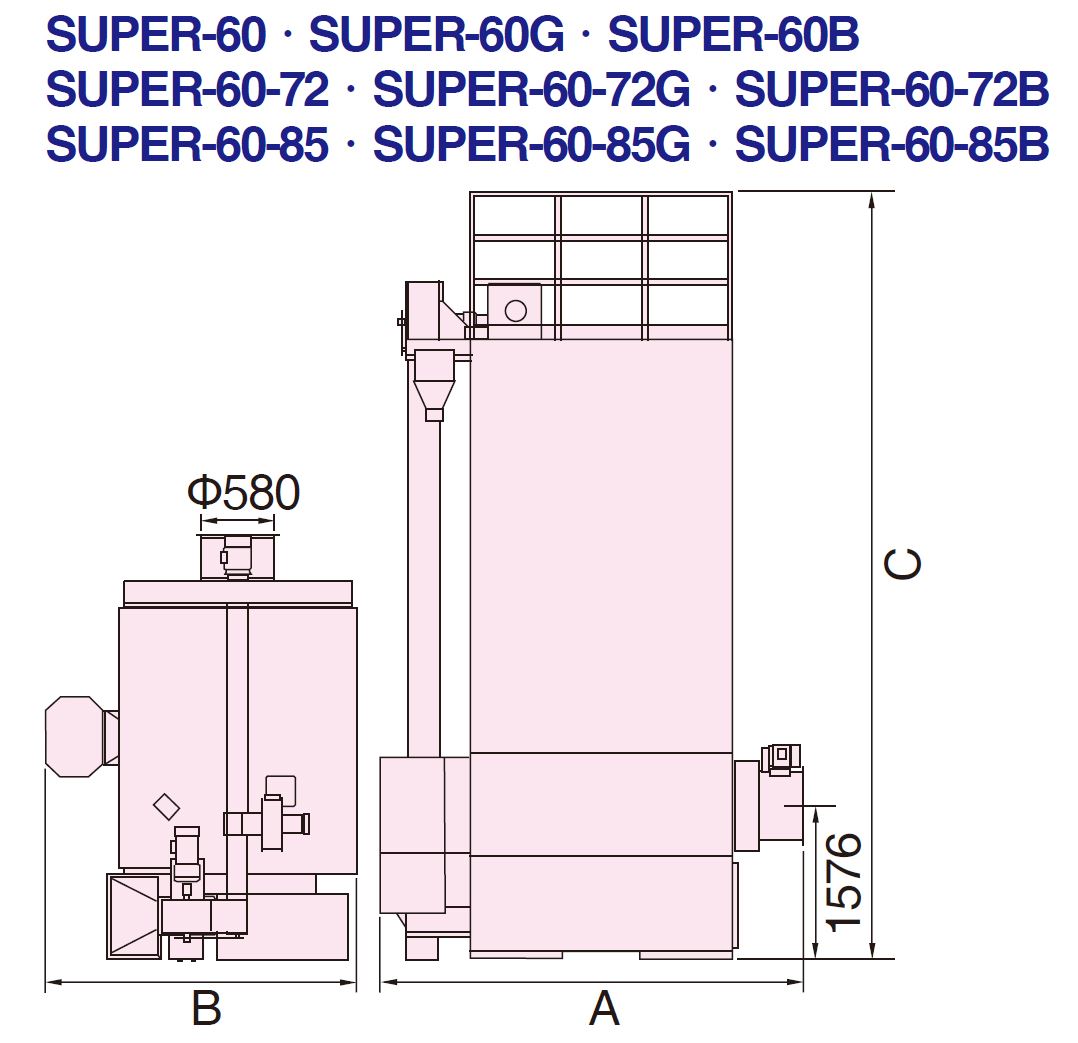 SUPER-60 dimension